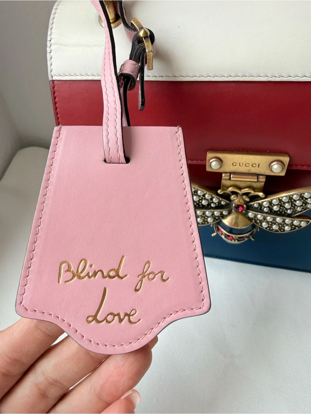 AUTHENTIC GUCCI Queen Margaret Bee Top Handle + COA + Web Strap